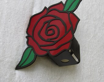 Beauty and the Beast Rose Trailer Hitch Cover