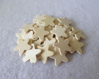 30 Wood stars, unfinished, for kids crafts, wood crafts, wood working