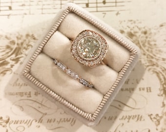 Vintage Antique Inspired - "Violet" by JYB Jewels 2ct 8mm Old European Cut Moissanite OEC Moissanite