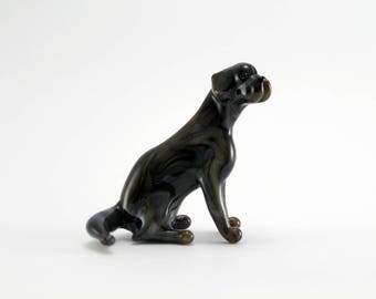 Color Glass Labrador Figurine.Dog Figurine Glass.Figure miniature.glass lampwork.glass dog sculpture.dog figurine.(e4)