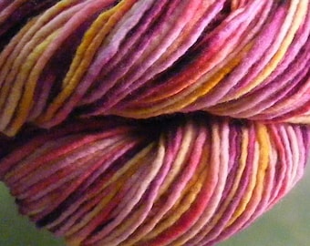 SALE... Was 8.50... Now 6.00...SOPHIA...handspun, handpainted wool yarn...4oz...186yd