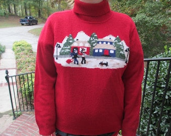 Red christmas sweater, christmas sweater, holiday sweater, tacky christmas sweater, tacky holiday sweater, Cozy sweater,