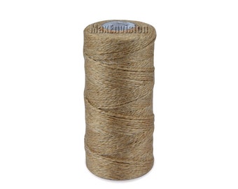 Natural 2-Ply Twisted 100% Natural Hemp Cord Jute Twine Rope Industrial Packing Materials for Gardening Applications 300 Feet M001