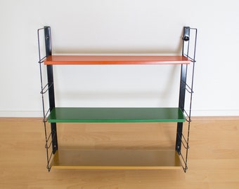 Vintage wall unit system, Tomado style, Mid Century Modern, Metal shelves, Bookshelves, POP, Modernist, Dutch design