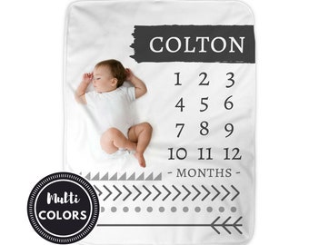 blanket milestone baby boy monthly