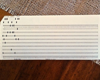 Computer Punch Cards, Vintage Paper Ephemera (lot of 10)