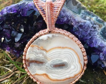 Crazy Lace Agate Pendant