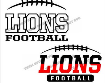 Lions Football Laces Download Files - SVG, DXF, EPS, Silhouette Studio, Vinyl Cut Files, Digital Cut Files -Use with Cricut and Silhouette
