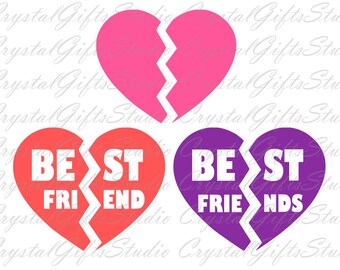 Free Free 96 Best Friends Broken Heart Svg SVG PNG EPS DXF File