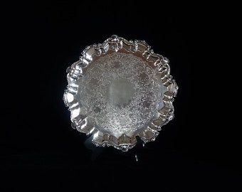 Silver Tray, Large Silver Tray, Vintage Silver Tray, Antique Silver Tray