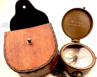 Baptism Day Gift, Baptized, Confirmed, Engraved Compass with leather case, Confirmation Gift, Baptism Gift, Christening