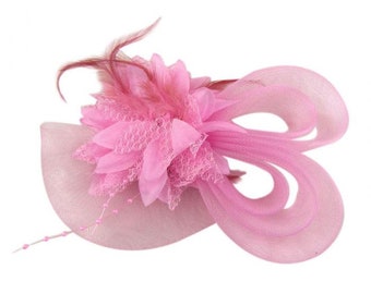 Pink Lolita FASCINATOR fascinate hat derby hearts