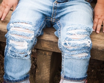 Boys ripped jeans | Etsy