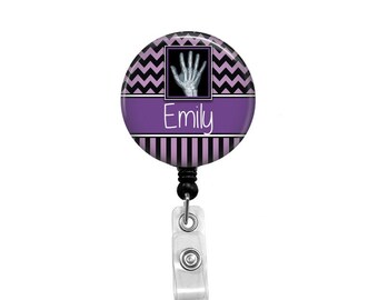 Badge Reel - Id Badge Holder - Badge Holder - ID Badge Reel - Retractable Badge - X Ray Technician - Name Badge Holder - Nurse Badge Reel -