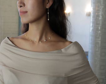CZ Diamond New Star Dangle Drop Earrings - Silver925 post - simple minimal jewelry < Gold /Silver >
