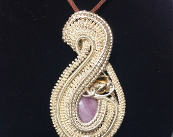 Heady Wire Wrapped Pendant