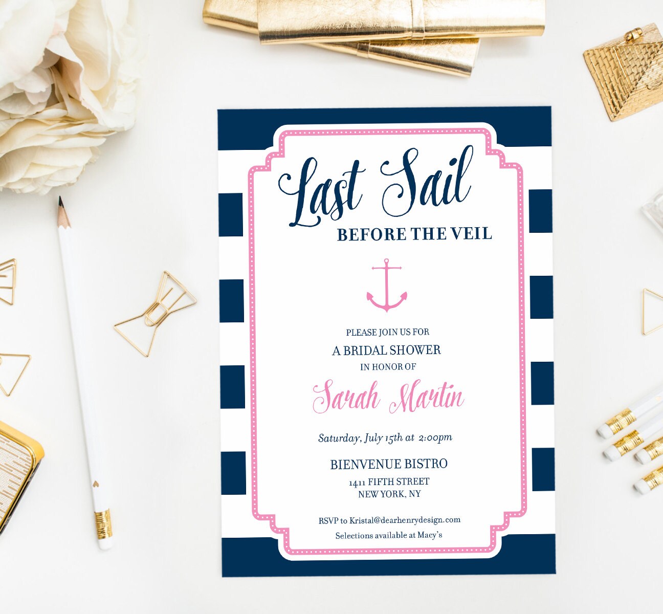 Nautical Bridal Shower Invitations 1