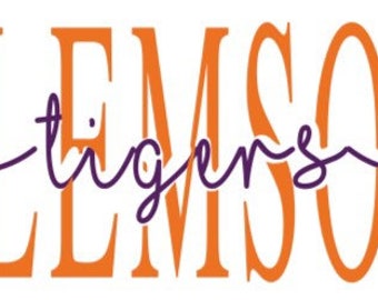 Clemson, Clemson Tigers, Clemson Decal, Tiger, Orange, Purple, Clemson University, University Decal, Clemson Orange, College, Dorm Room