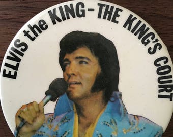 Elvis Presley The King's Court Pinback Button