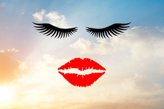 Download Mascara Svg Eye lashes Svg Lips Svg Kiss Svg Lipstick Svg