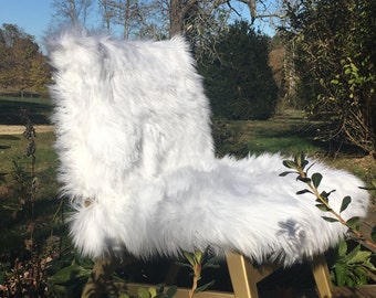 Faux Fur mid-century Chair