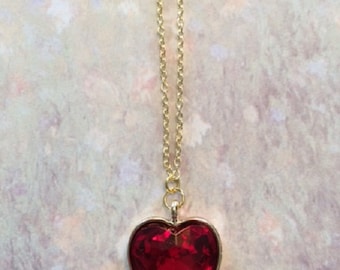 Red Heart - Red Heart Necklace - Red Heart Jewelry - Red Heart Pendant - Red Necklace - Red Jewelry - Red Pendant - Heart Necklace - Heart