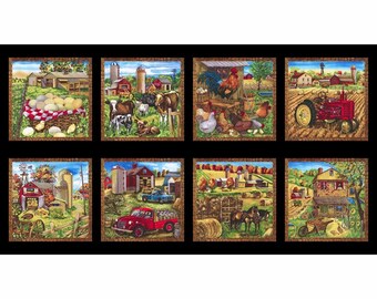 Blank Fabrics "Down on the Farm" 100% Cotton Fabric Panel (#4)