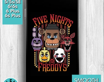 New FNAF Five Nights at Freddy's Multi-Character iPhone 6, iPhone 5 Protective Cover Phone Case All Models Available.