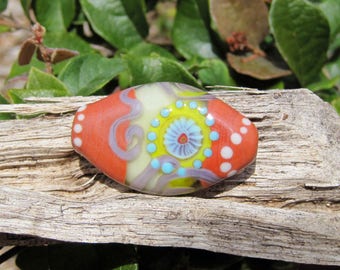 Adobe- lampwork focal bead- SRA- Lisa New