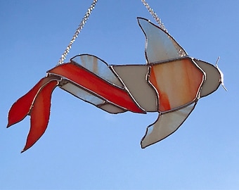 Japanese Koi Carp Stained Glass Suncatcher