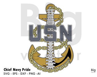 Navy chief anchor | Etsy