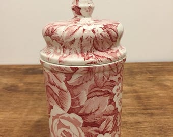 Vintage Burleigh Victorian Chintz jar with lid