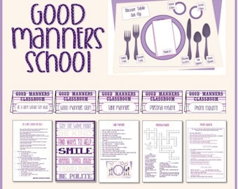 Good Manners School - Instant Download
