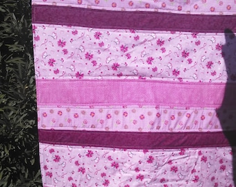 Butterflies, hearts and flowers quilt