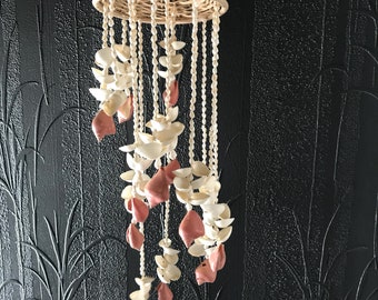 Vintage mobile, seashell mobile, shell mobile, vintage shell mobile, shell hanging, seashell hanging, boho mobile