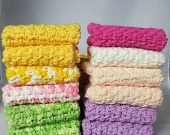 Crocheted Cotton Washcloths