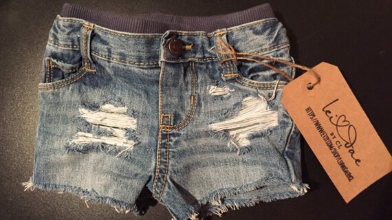 Distressed shorts for baby/toddler girls