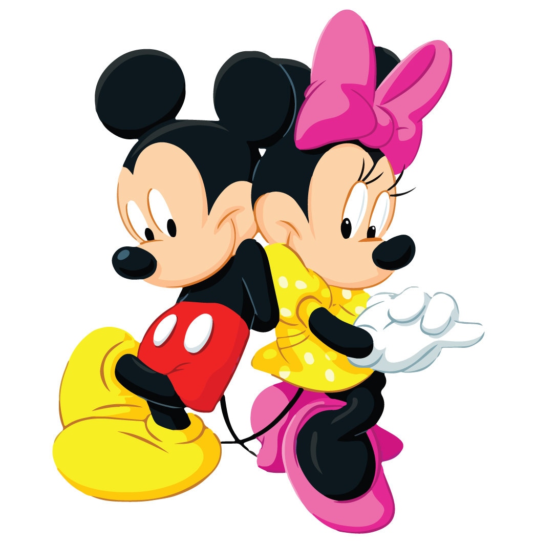 Topolino e Minnie in formato svg eps Mickey e Minnie sagoma