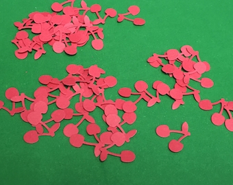 Red Cherry Cherries Confetti Table Scatter Die Cuts