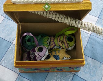 Handmade Cross stitched fishing game
