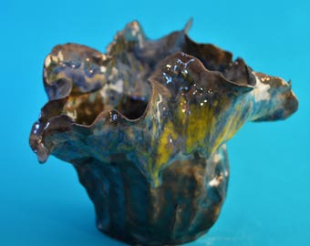 unique sculptural ceramic vase