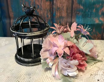 Distressed Gothic Shabby Chic Metal Birdcage