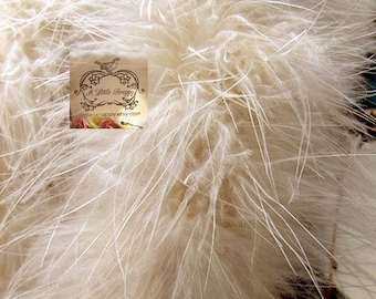 Bone Ivory Peach Beige Marabou Boa Feathers