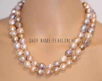 30inch,40inch,60inch, extra long pearl necklace, 10-13mm multi color freshwater baroque pearl opera endless necklace,similar kasumi pearl