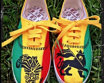 Unisex rasta sneakers "king of Judah"