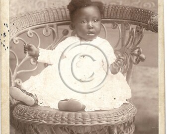 Vintage Cabinet photograph of a Beautiful Baby Boy