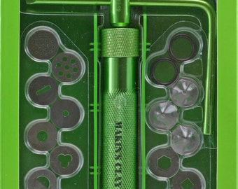 Makin's Ultimate Deluxe Extruder Aluminum with L handle, Perfect for polymer clay canes and sculptures