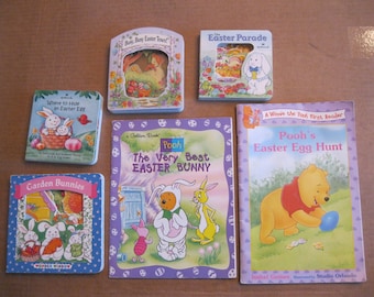 6 Easter Books-Vintage Hallmark Easter Books-Kids Easter Books-Winnie the Pooh Easter Books-Pooh's Easter Egg Hunt