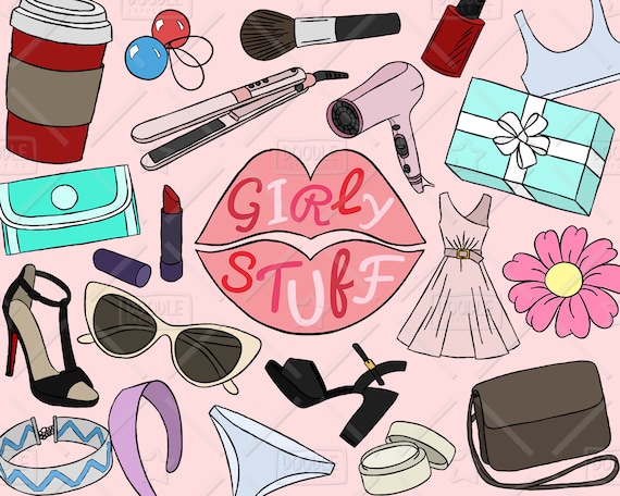 Download Girly Stuff Clipart Vector Pack, Girly Things, Girly Clipart, Makeup Clipart, Pretty Things ...