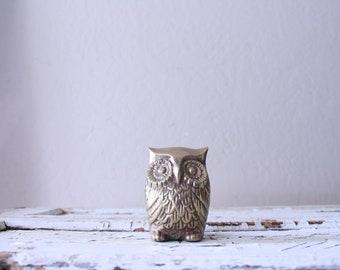 Vintage Brass Owl // Solid Brass